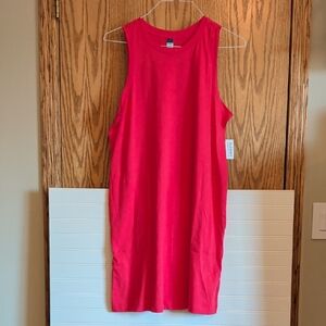 Old Navy sleeveless casual Pink midi dress, sz. L